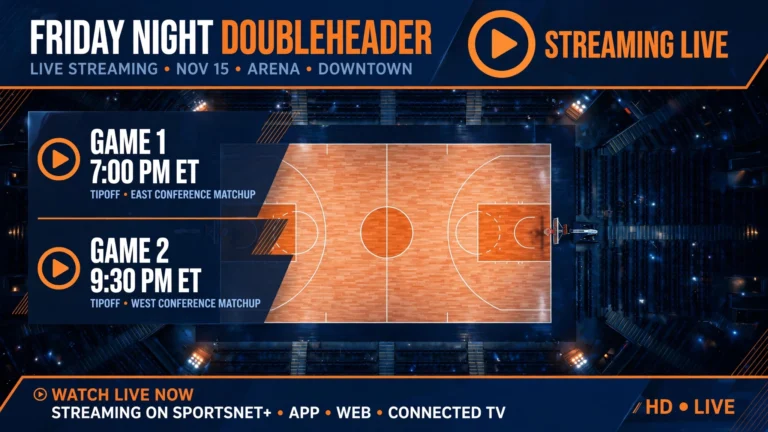 NBA on Prime Video 2026-27 Friday night doubleheader basketball broadcast graphic