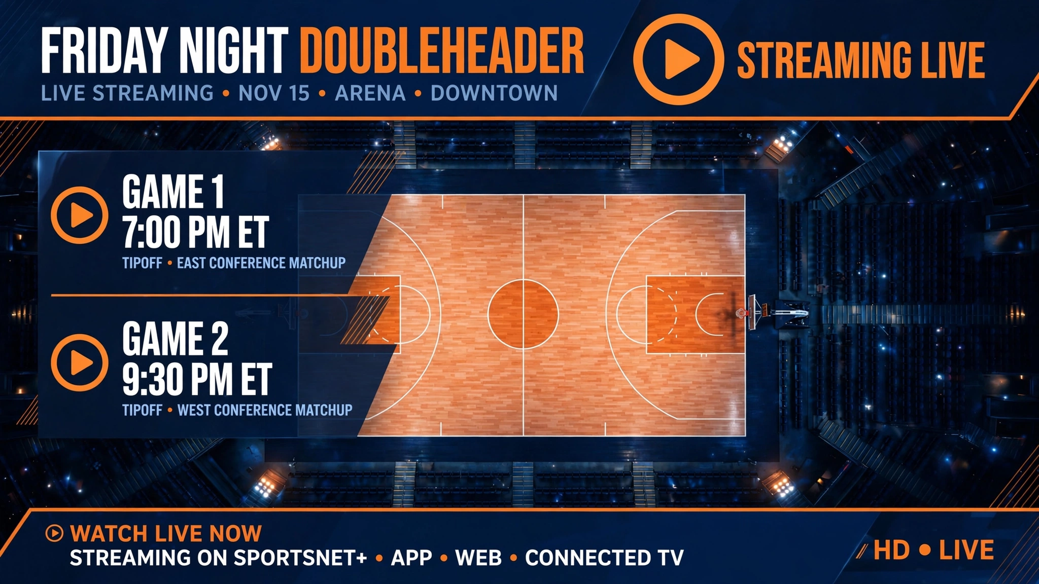 NBA on Prime Video 2026-27 Friday night doubleheader basketball broadcast graphic